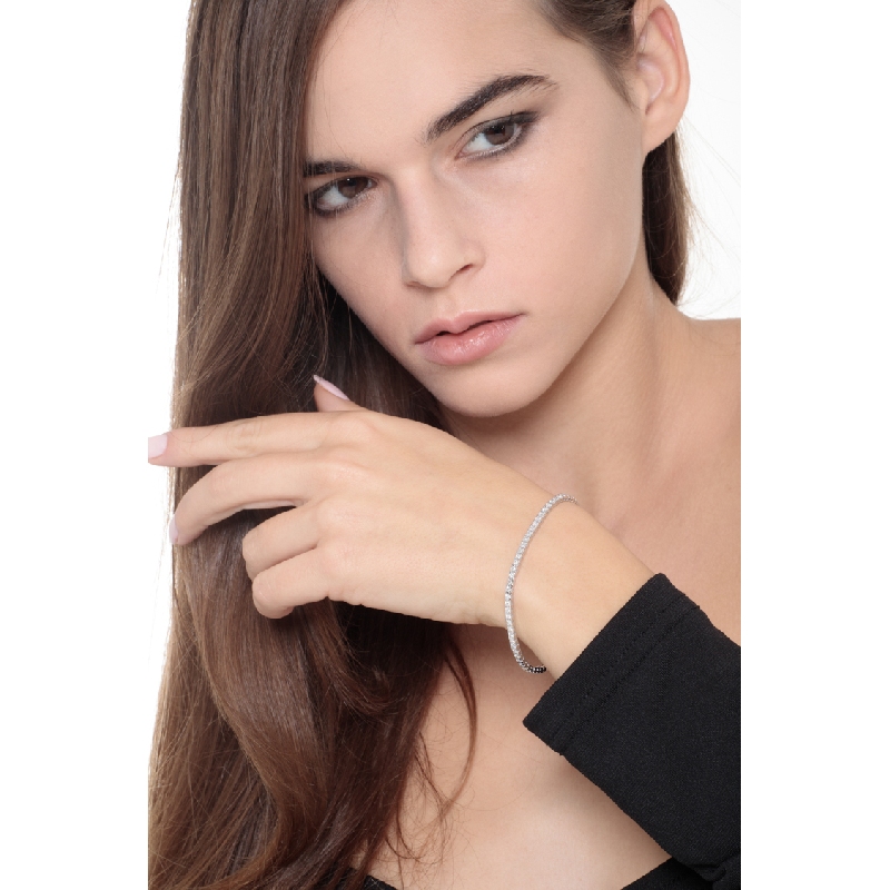 Pulsera de diamantes riviere oro blanco 18k  Pulsera de diamantes riviere oro blanco 18k