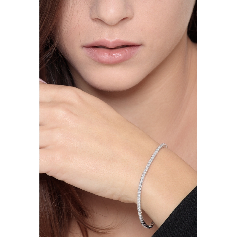 Pulsera de diamantes riviere oro blanco 18k  Pulsera de diamantes riviere oro blanco 18k