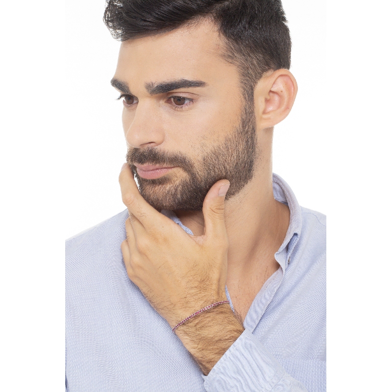 Pulsera Tennis en oro blanco de 18k con rubíes