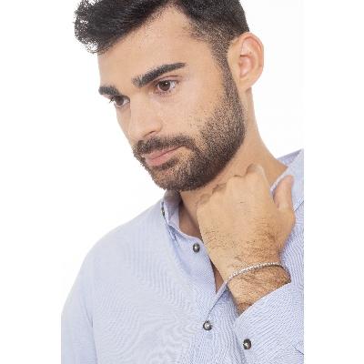 Pulsera riviere con diamantes en oro blanco 18kt