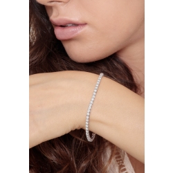 Pulsera riviere con diamantes en oro blanco 18kt 2