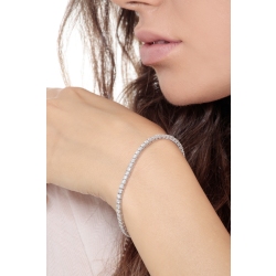Pulsera tennis en oro blanco  18 kilates con diamantes  2