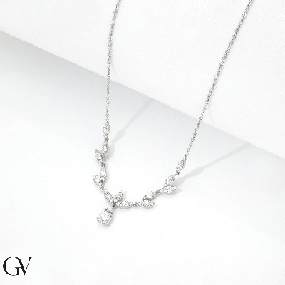 Collar en oro blanco de 750 con diamantes