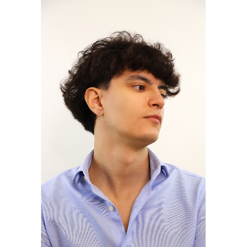 Pendientes en oro blanco de 18 kilates con circonita 