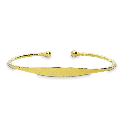 Pulsera rígida en oro amarillo de 18 quilates 