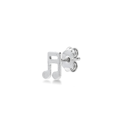 Mono pendiente oro blanco con nota musical