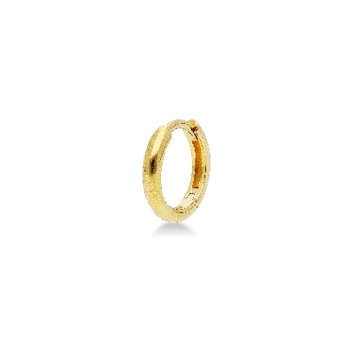 Pendiente individual para hombre en oro amarillo de 18k