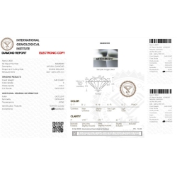 Diamante certificado  IGI   CT 0,40   E   VVS 1 2