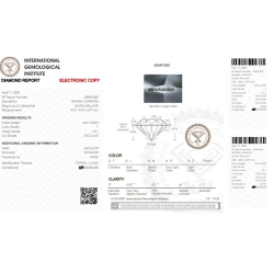 Diamante certificado IGI   CT 0,41   F  VS 1 2