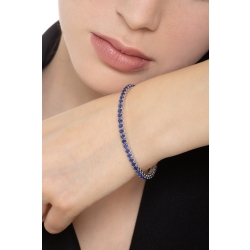 Pulsera tenis oro blanco 18k con zafiros azules 2