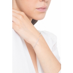 Pulsera semirrígida en oro blanco de 18 quilates con diamantes 2
