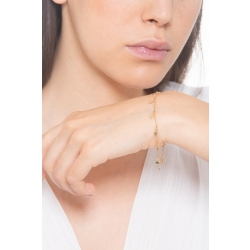 Pulsera en oro amarillo 18 quilates con charms en forma de estrella  2
