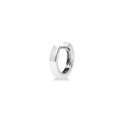 Pendiente individual para hombre en oro blanco 18k