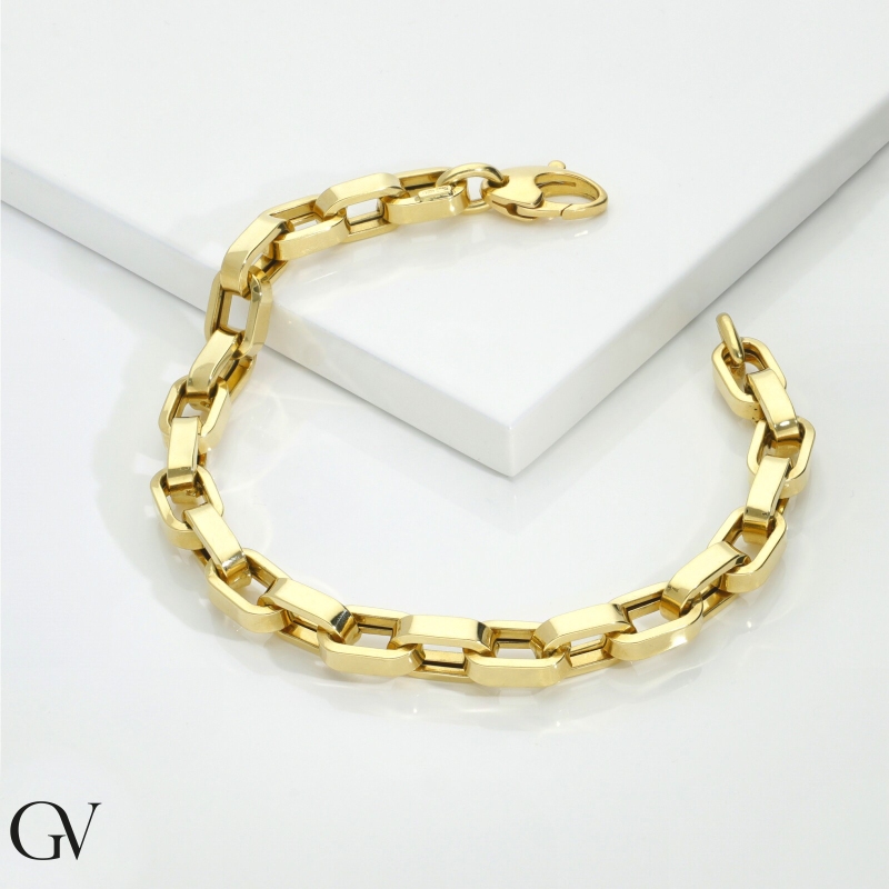 Pulsera cadena en oro amarillo 18k cm21