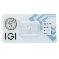 Diamante certificado IGI  CT 0,31   E   VS 1