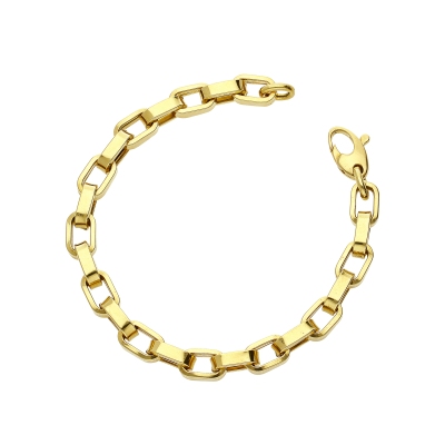 Pulsera cadena en oro amarillo 18k cm21