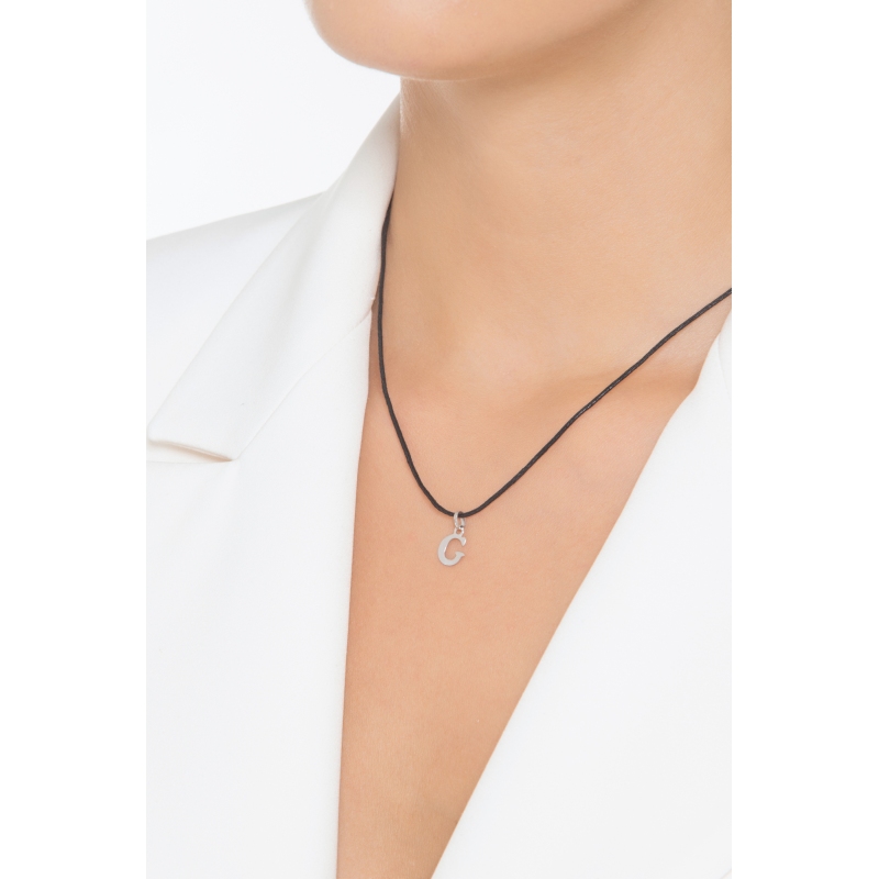 Colgante con inicial G mayúscula oro blanco 18 quilates  Colgante con inicial G mayúscula oro blanco 18 quilates