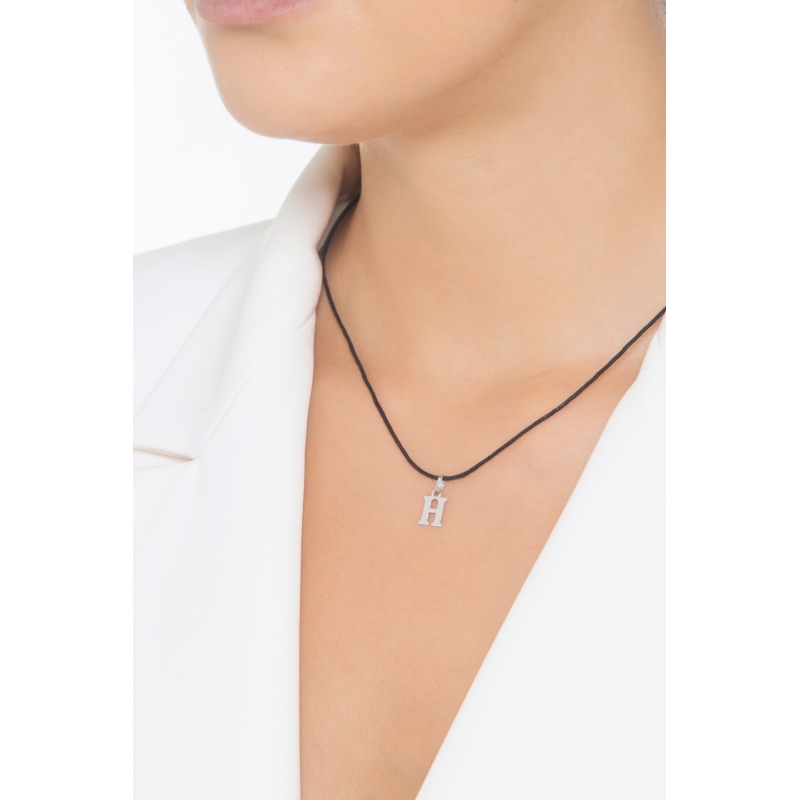 Colgante con inicial H oro blanco 18 quilates Colgante con inicial H oro blanco 18 quilates