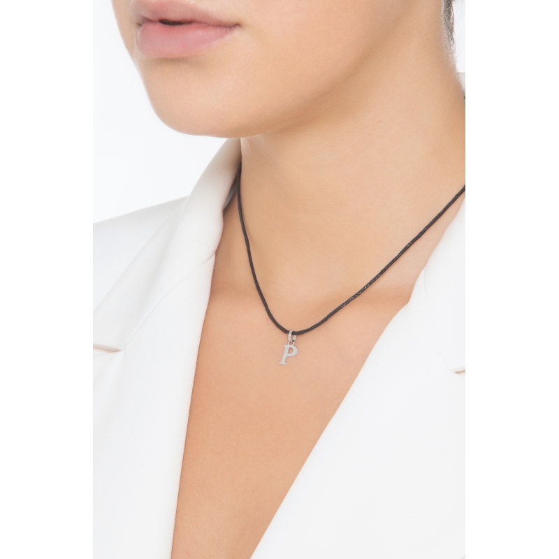 Colgante con inicial P oro blanco 18 quilates Colgante con inicial P oro blanco 18 quilates