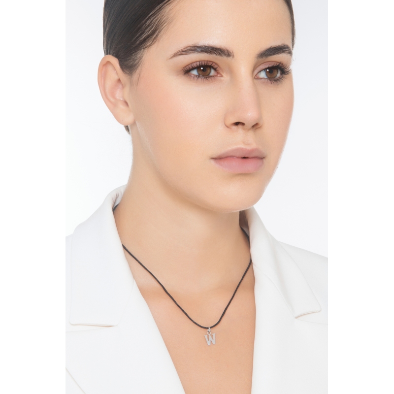 Colgante con inicial W oro blanco 18 quilates Colgante con inicial W oro blanco 18 quilates