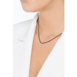 Colgante con la letra inicial X en mayúsculas oro blanco de 18k 2