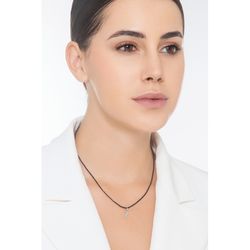 Colgante con inicial Z oro blanco 18 quilates Colgante con inicial Z oro blanco 18 quilates