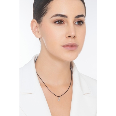 Colgante con inicial Z oro blanco 18 quilates