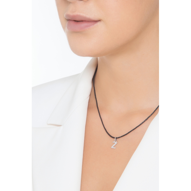 Colgante con inicial Z oro blanco 18 quilates Colgante con inicial Z oro blanco 18 quilates