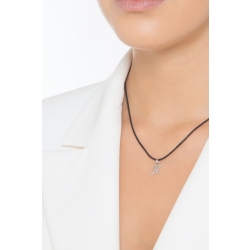Colgante con la letra inicial H en oro blanco de 18k 2