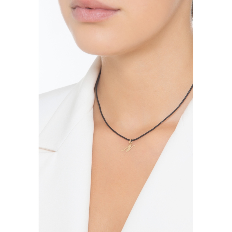 Colgante con inicial N oro amarillo 18 quilates