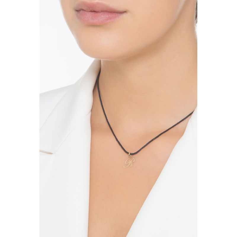 Colgante con inicial R oro amarillo 18 quilates