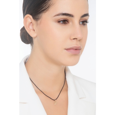 Colgante con inicial W oro amarillo 18 quilates