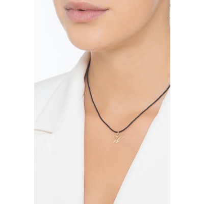 Colgante con inicial W oro amarillo 18 quilates