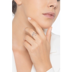 Anillo tres diamantes en oro blanco 18k con 0.30 ct 2