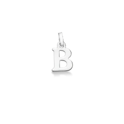 Colgante con inicial B oro blanco 18 quilates