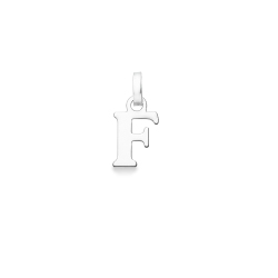Colgante con inicial F oro blanco 18 quilates