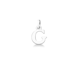 Colgante con inicial G mayúscula oro blanco 18 quilates