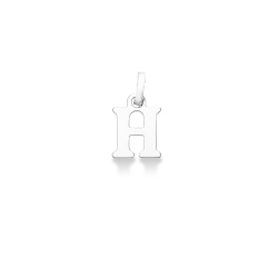 Colgante con inicial H oro blanco 18 quilates