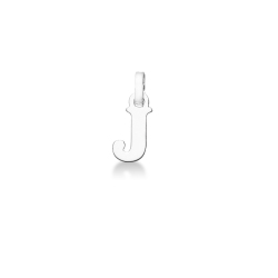 Colgante con inicial J oro blanco 18 quilates