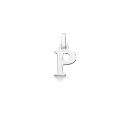 Colgante con inicial P oro blanco 18 quilates