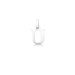 Colgante con inicial U oro blanco 18 quilates