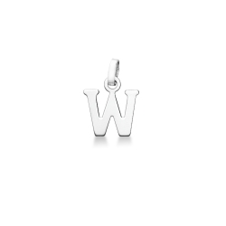 Colgante con inicial W oro blanco 18 quilates