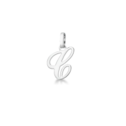 Colgante con inicial C oro blanco 18 quilates