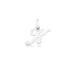 Colgante con inicial K oro blanco 18 quilates