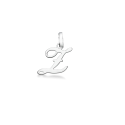 Colgante con la letra Z en oro blanco de 18k.