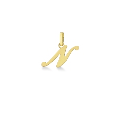 Colgante con inicial N oro amarillo 18 quilates