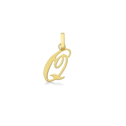 Colgante con inicial Q oro amarillo 18 quilates