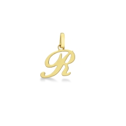 Colgante con inicial R oro amarillo 18 quilates