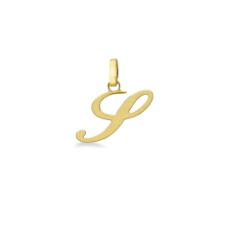 Colgante con inicial S oro amarillo 18 quilates