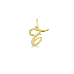 Colgante con inicial T oro amarillo 18 quilates